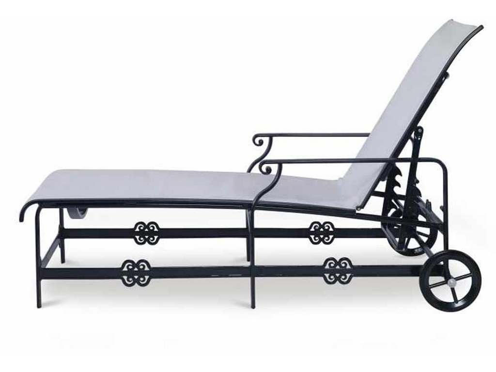 Century AE-D41-72 Thomas O Brien Outdoor Augustine Metal Articulating Sling Chaise