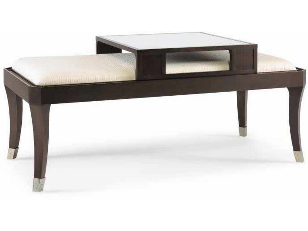 Century 339-605 Tribeca Uph Top Cocktail Table With Sliding Serving Tray