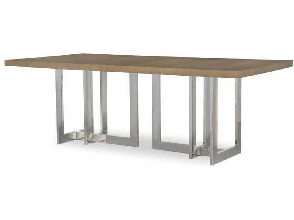 Century 849-308 Milan Oak Dining Table with Metal Base