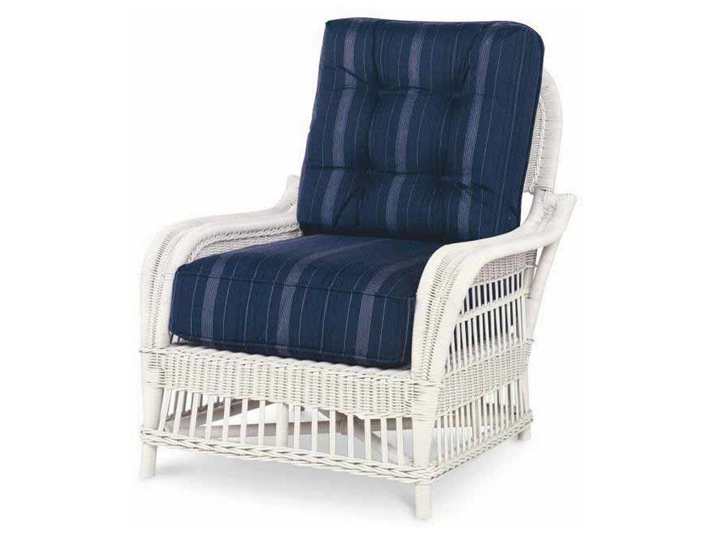 Century AE-D40-12B Thomas O Brien Outdoor Mainland Wicker Lounge Chair with Button Back