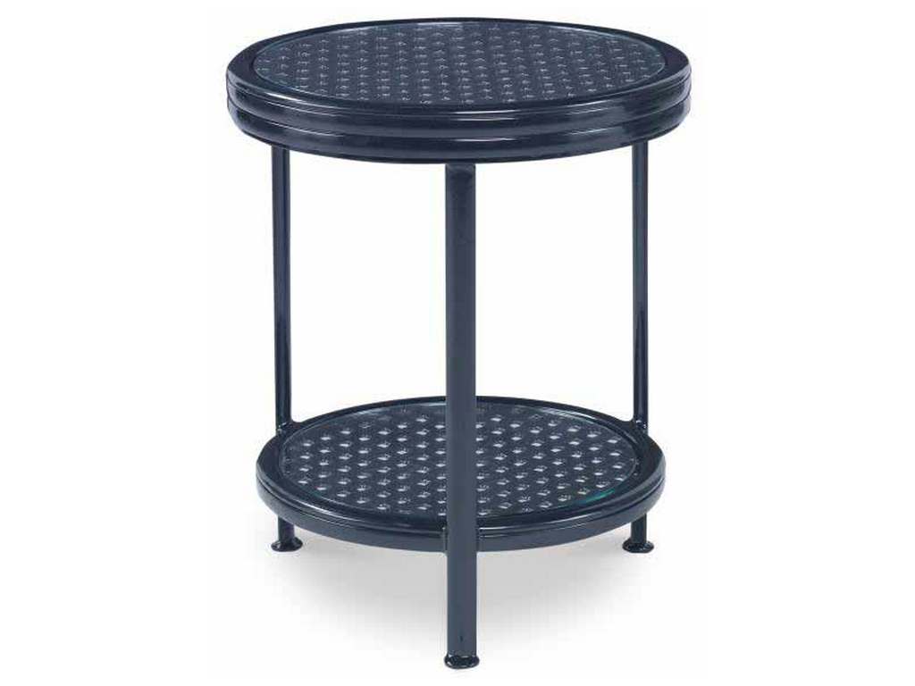 Century AE-D41-80 Thomas O Brien Outdoor Augustine Metal Occasional Table with Tempered Glass