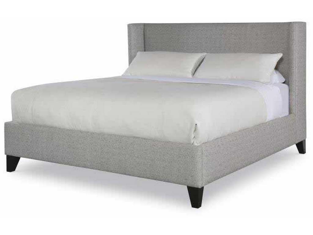 Century CR9-121CK Details Wing Bed Fully Upholstered Wing Low Headboard Bed Cal King Size