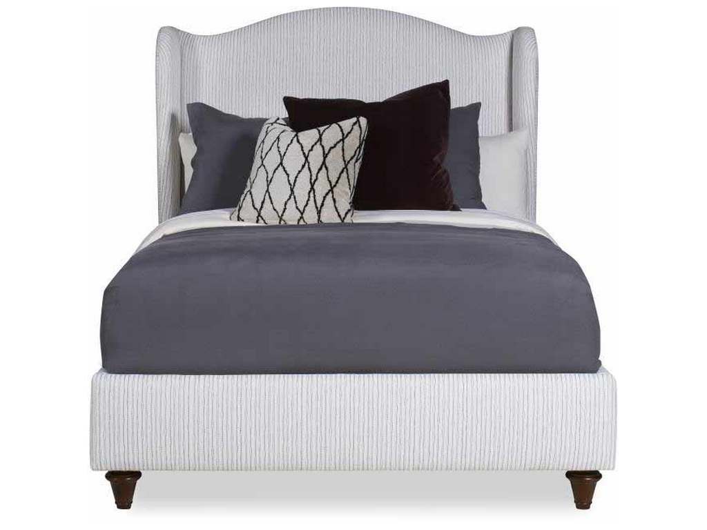 Century CR9-122Q Details Wing Bed Fully Upholstered Wing Medium Headboard Bed Queen Size