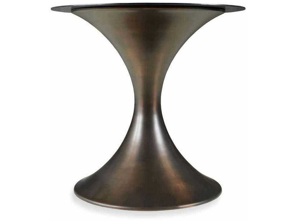 Century CRA-840B Details Live Edge Dining Table Base For Wood Top Oiled Bronze Hourglass