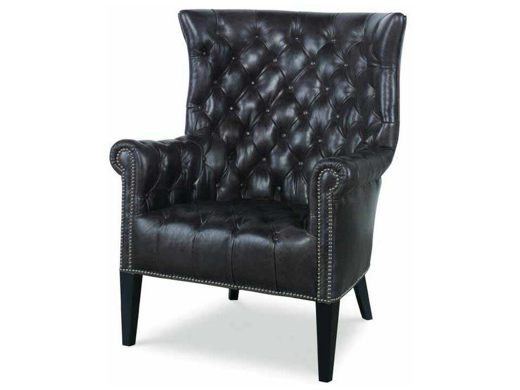 Century PLR-15106-BRUNETTE Century Trading Company Empress Tufted Wing Chair