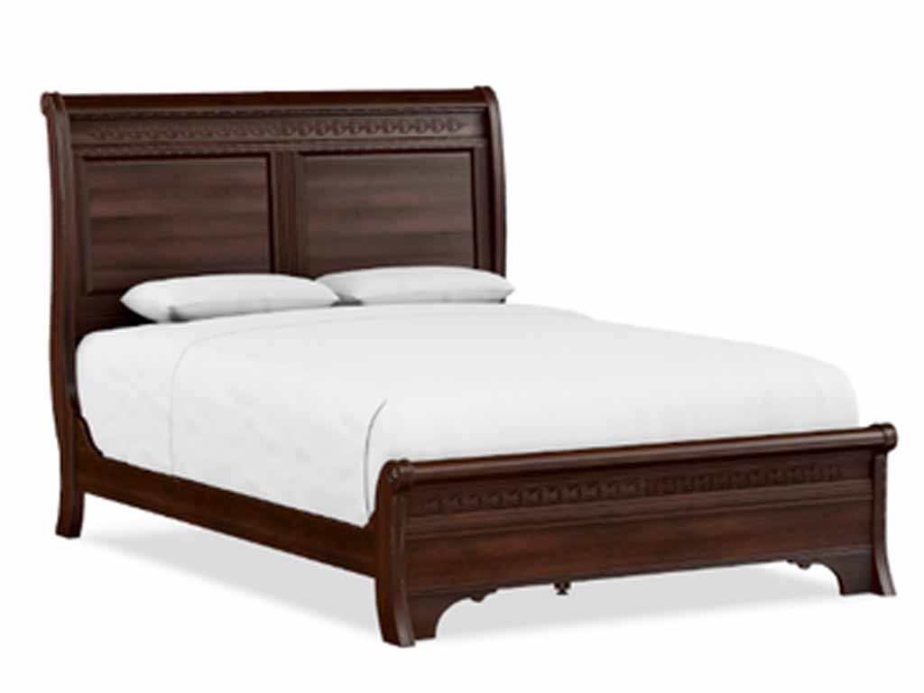 Durham 501-128B George Washington Architect Queen Sleigh Bed with Low Footboard