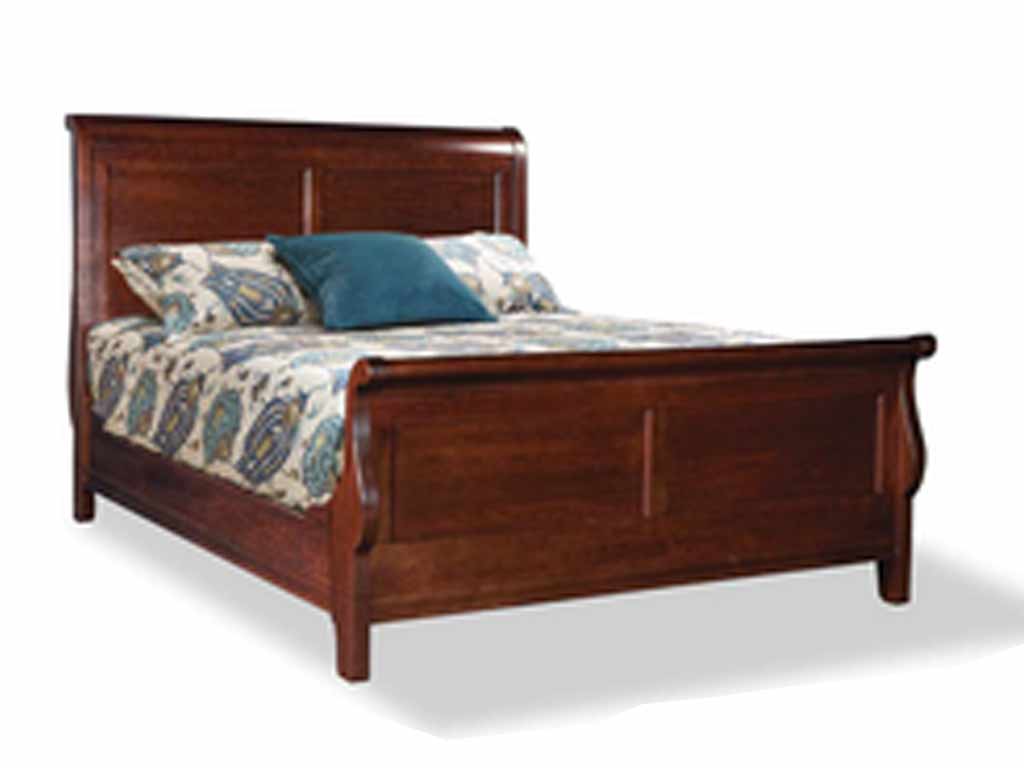 Durham 975-148B Chateau Fontaine King Sleigh Bed with Low Footboard
