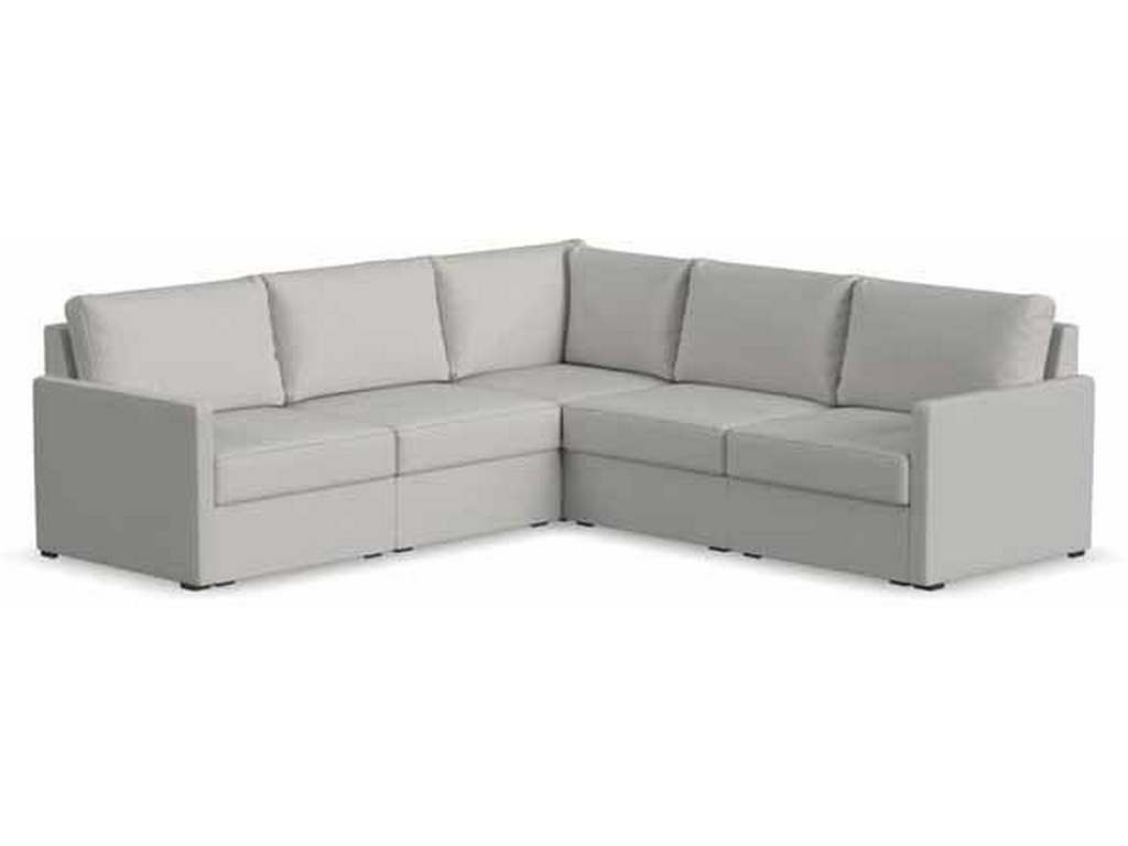 Flexsteel 90225NSEC31301 Flex 5 Seat Sectional with Narrow Arm Frost