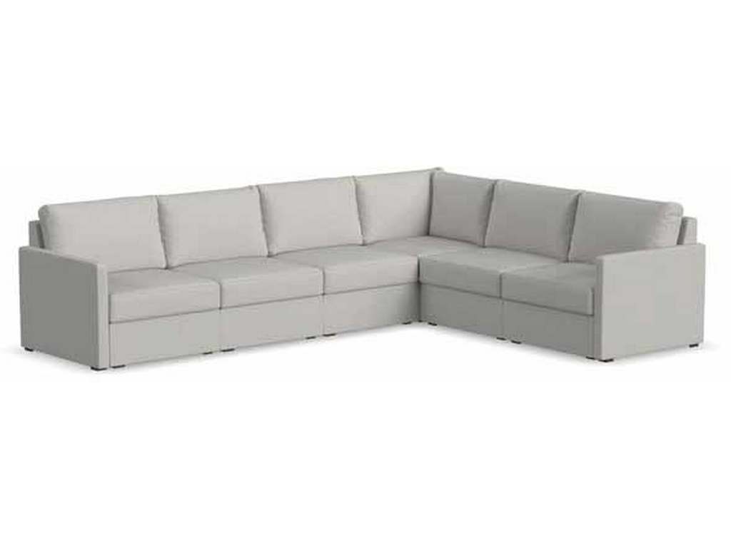 Flexsteel 90226NSEC31301 Flex 6 Seat Sectional with Narrow Arm Frost