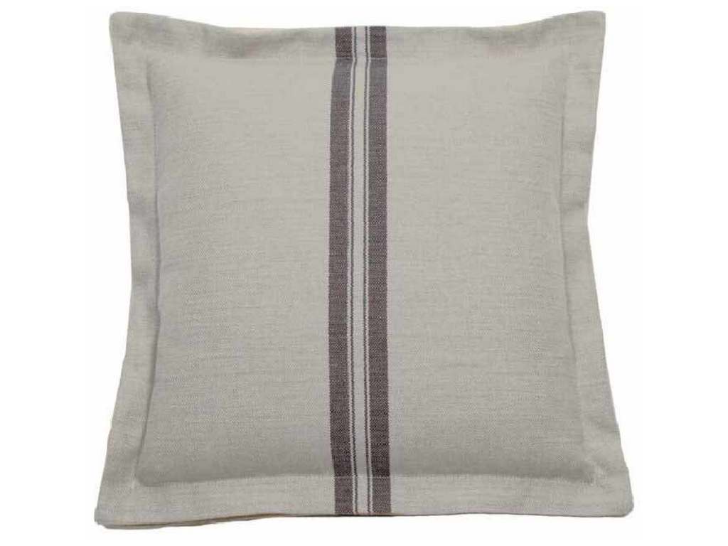 Gabby Home G102-100189 Vintage Stripe Pewter Pillow