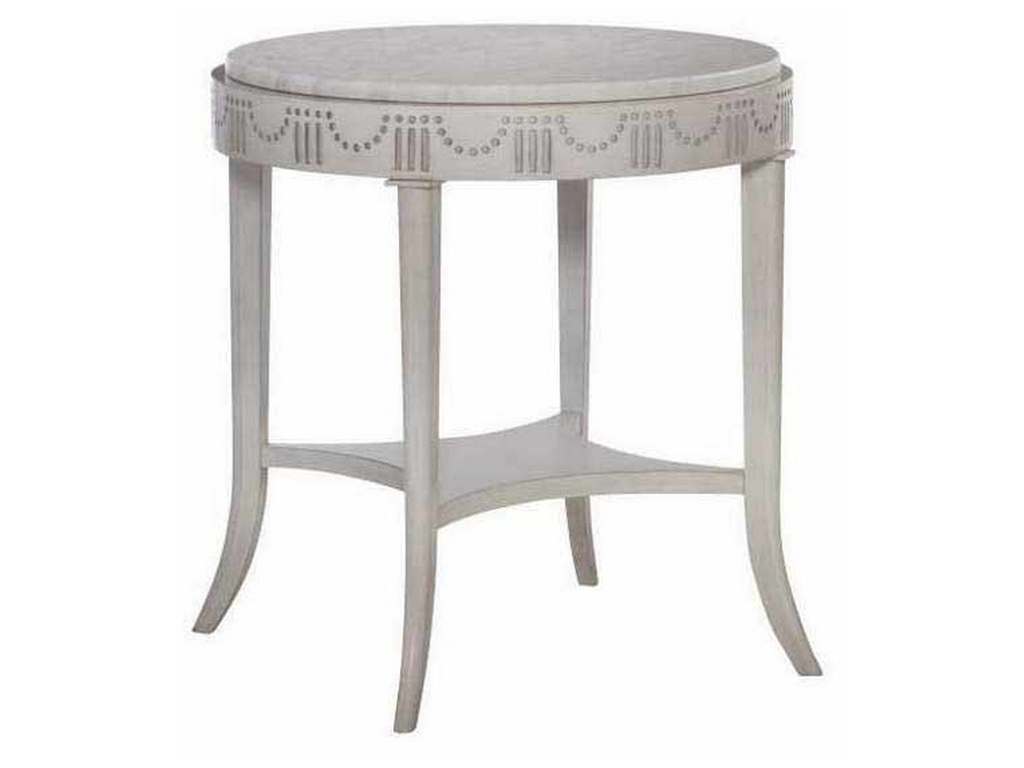 Hickory Chair HC6472-10S Winterthur Estate Montchanin Side Table With Stone Top