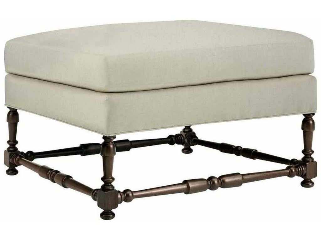 Hickory Chair HC701-29 Hartwood Maud Ottoman With Turned Stretchers
