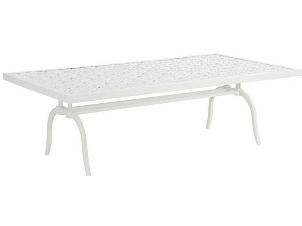 Hickory Chair HCD8978-W-STK Hable Outdoor Haret Rectangular Cocktail Table Cloud White