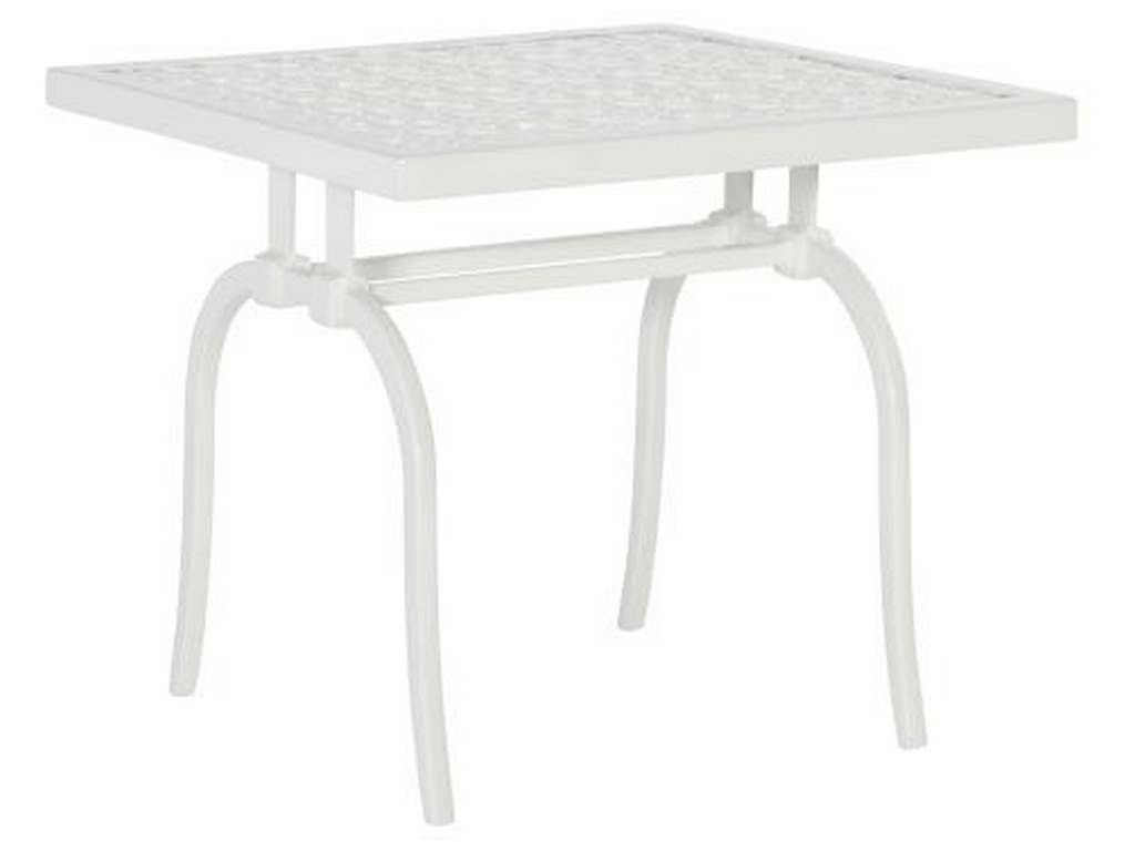 Hickory Chair HCD8986-W-STK Hable Outdoor Haret End Table Cloud White