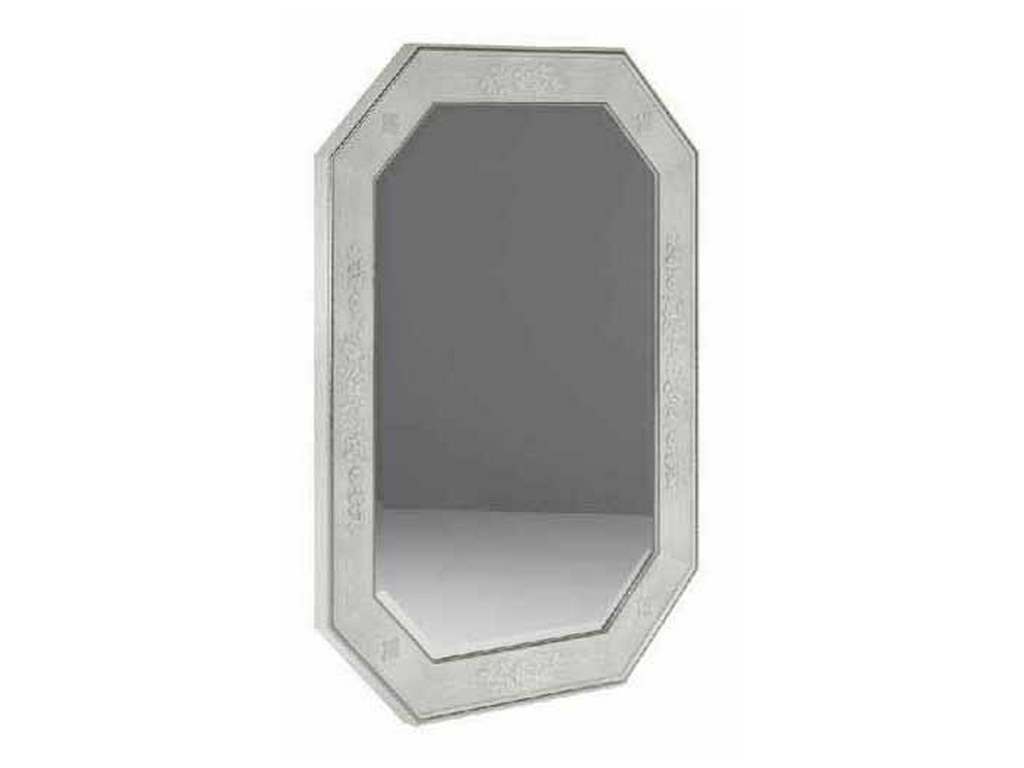 Jonathan Charles 002-1-300-CHK White Parhelion Carved Mirror