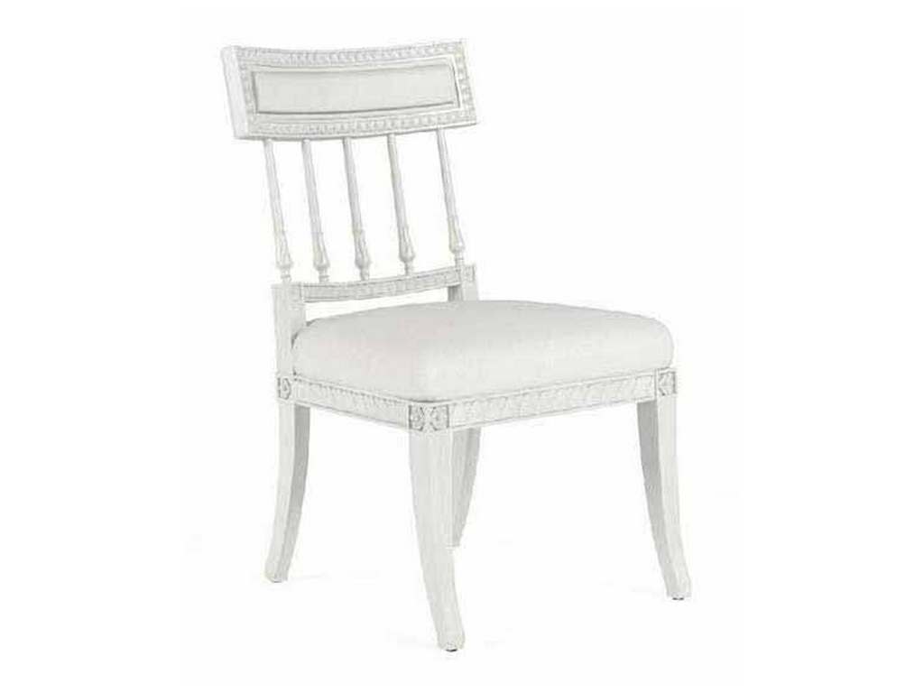 Jonathan Charles 002-2-120-CHK White Altocumulus Klismos Side Chair