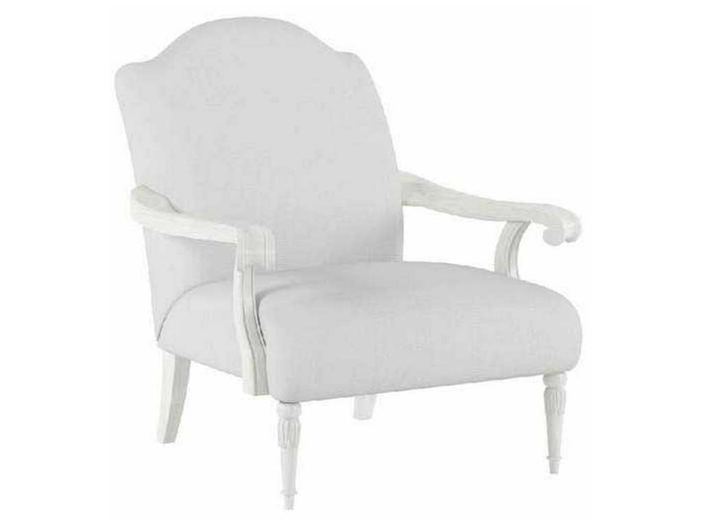 Jonathan Charles 002-5-0B0-KLM White Arcus Slipper Chair