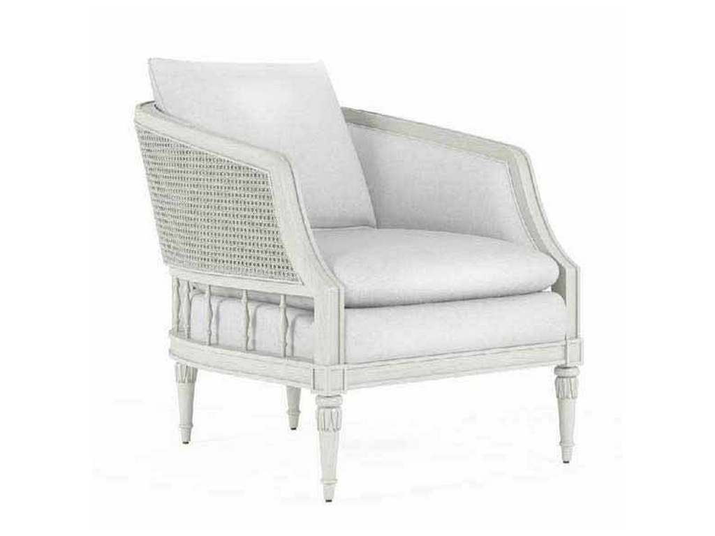 Jonathan Charles 002-5-0A0-KLM White Velum Barrel Lounge Chair