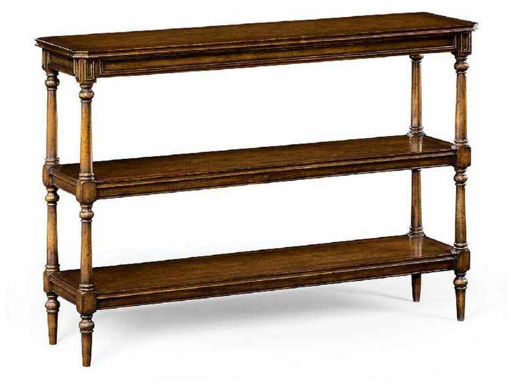 Jonathan Charles 494638-WAL Country Farmhouse Victorian Style Walnut Three Tier Etagere