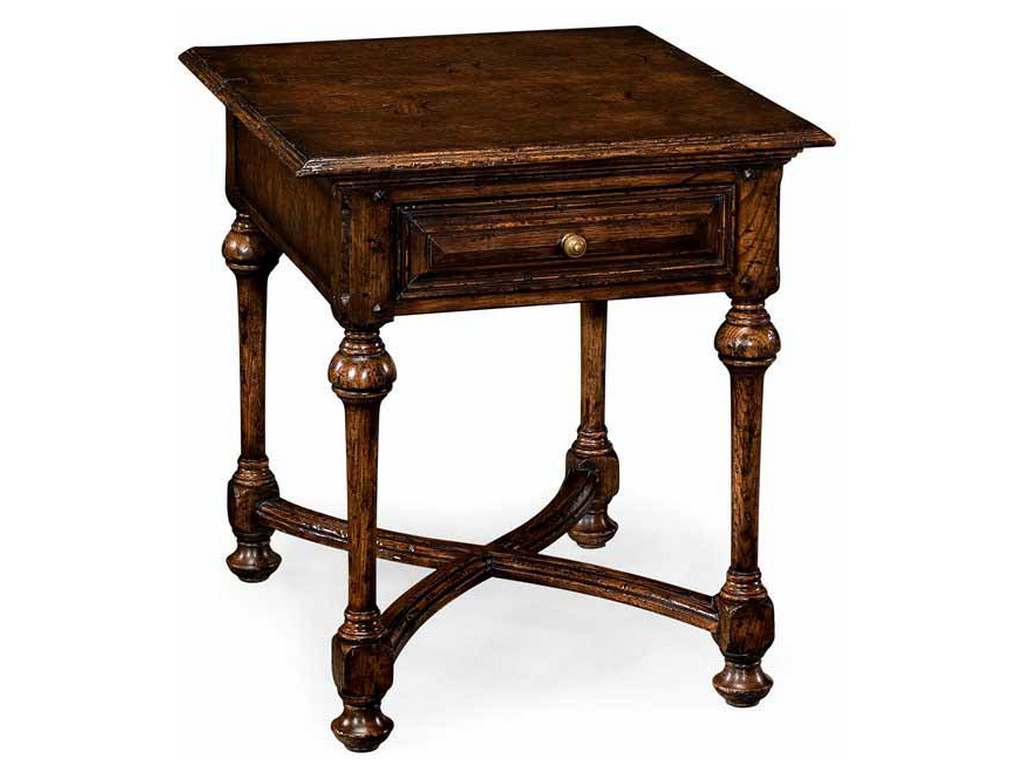 Jonathan Charles 493371 Tudor Oak Elizabethan Dark Oak Square Side Table