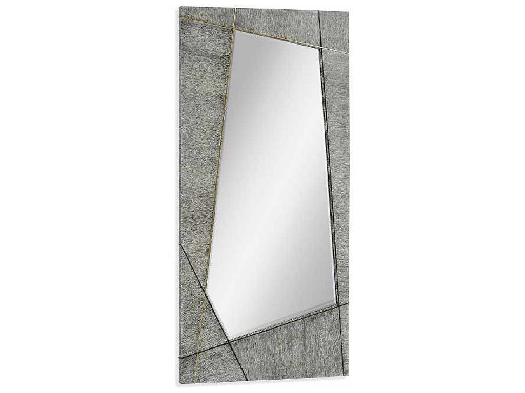 Jonathan Charles 500280-DFO Geometric Casual Transitional Rectangular Dark French Oak Floor Standing Mirror
