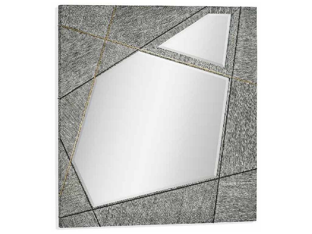 Jonathan Charles 500281-DFO Geometric Casual Transitional Square Dark French Oak Hanging Mirror