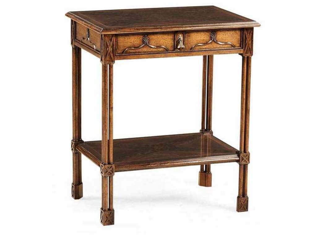 Jonathan Charles 493497-DCW JC Traditional Chippendale Gothic Rectangular Side Table