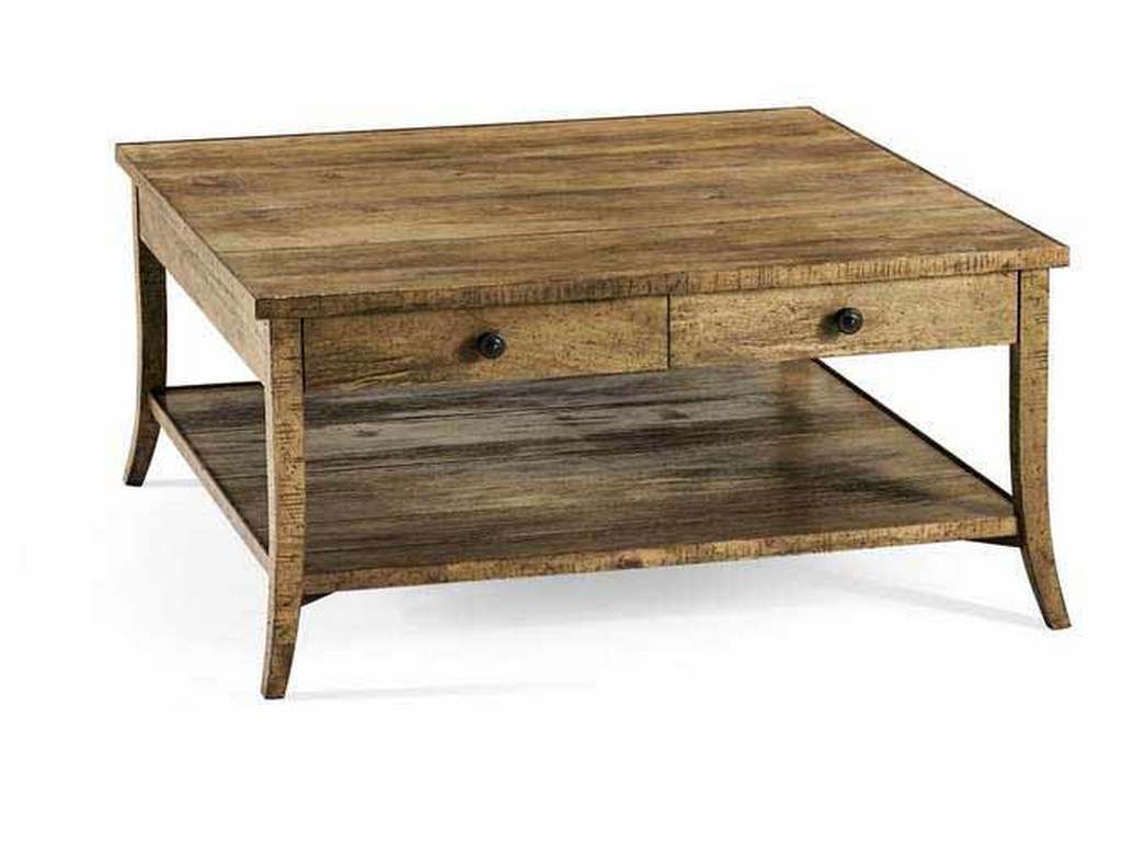 Jonathan Charles 491041-DTM JC Casual Square Coffee Table in Medium Driftwood
