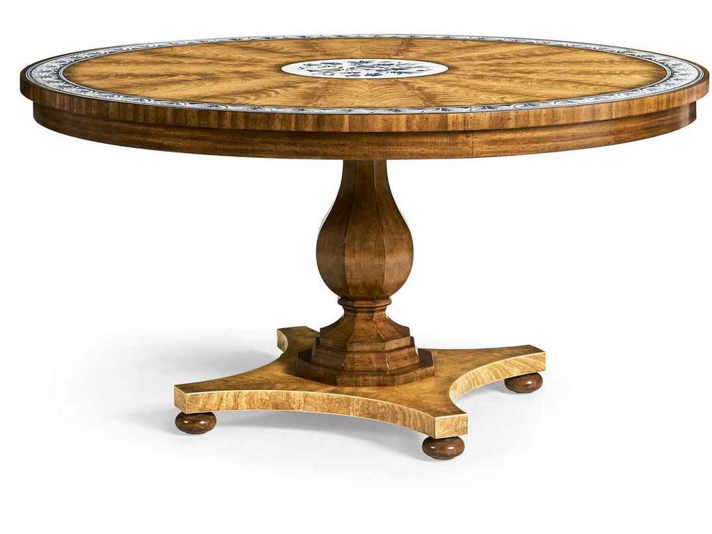 Jonathan Charles 007-2-D00-DCJ JC Traditional Vermeer Round Pedestal Dining Table