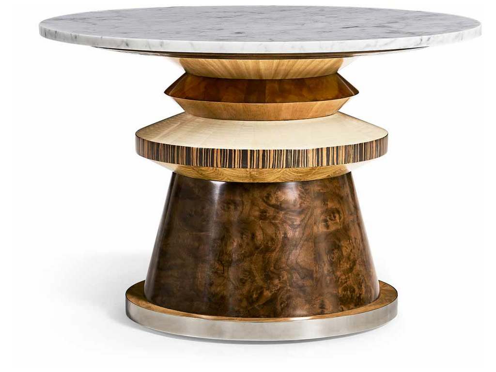 Jonathan Charles 007-3-DL0-NCL JC Modern Rook Round Cocktail Table