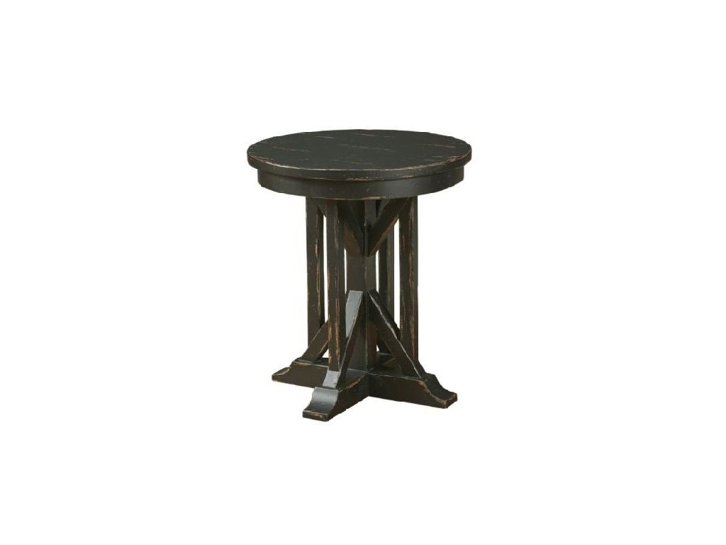 Kincaid 860-916 Mill House 22 inch James Round End Table Anvil Finish