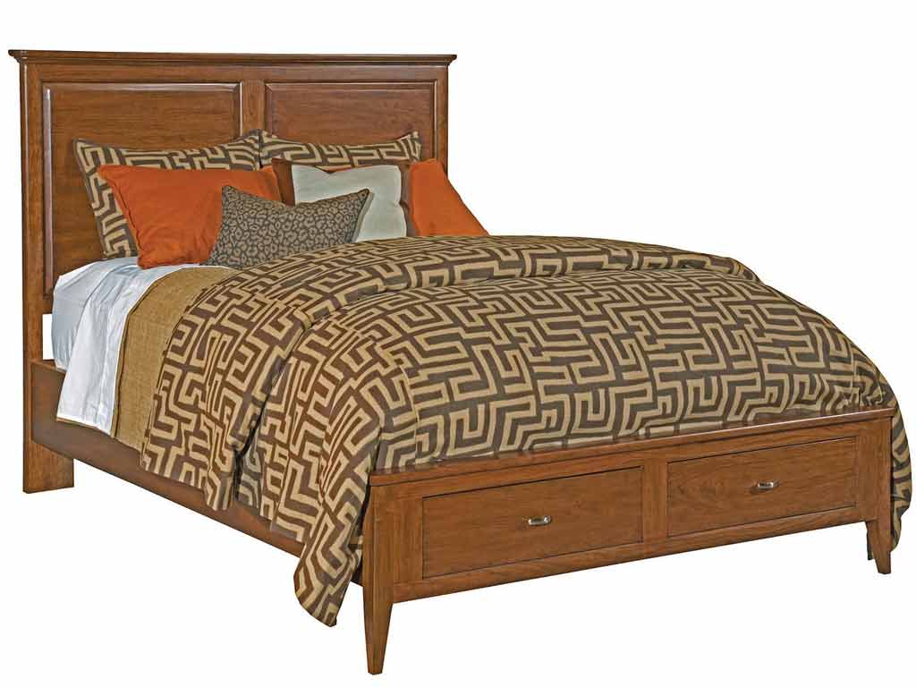 Kincaid 63-135V CHERRY PARK Panel Bed w/storage - Queen