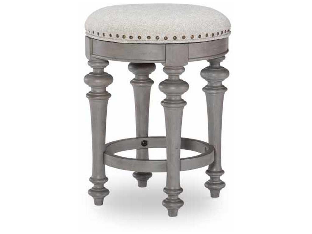Legacy Classic 2311-845 Kingston Gray Round Swivel Stool With Uph Seat
