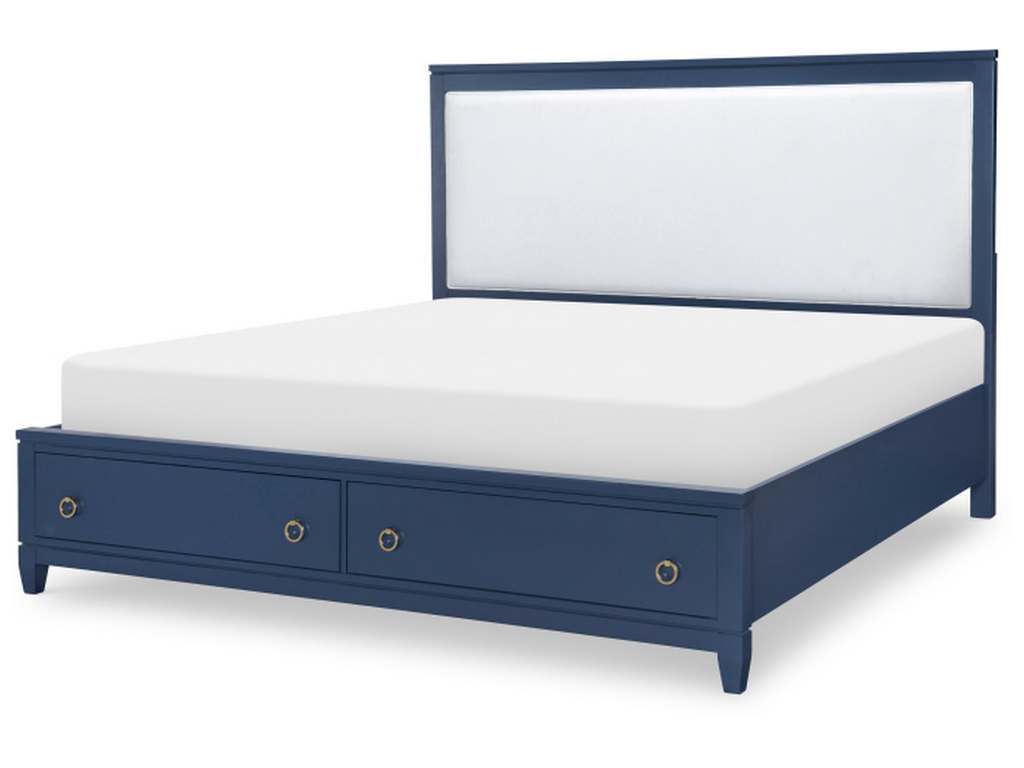 Legacy Classic 1162-4235K Summerland Inkwell Upholstered Bed with Storage Queen