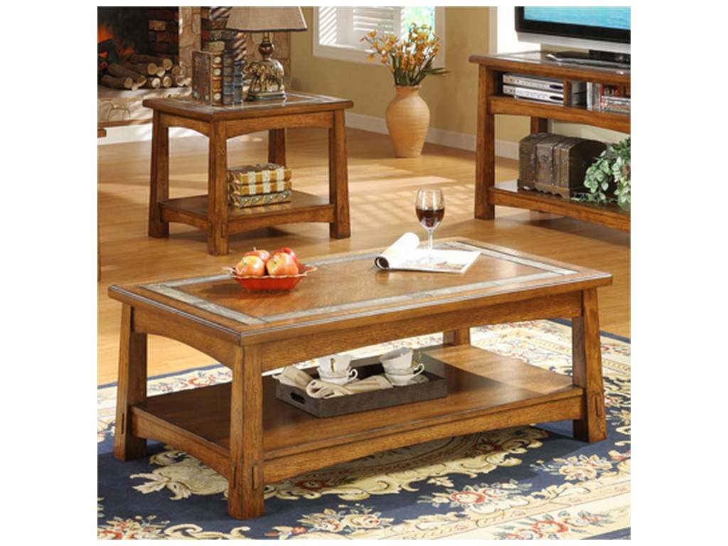 Riverside 2902 Craftsman Home Rectangle Coffee Table