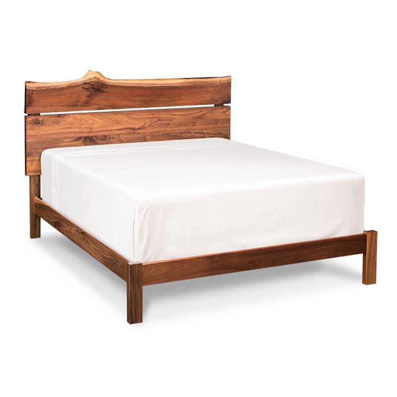Simply Amish BBLIV-28W3-W17-01 Live Edge Queen Bed Headboard with Wood Frame