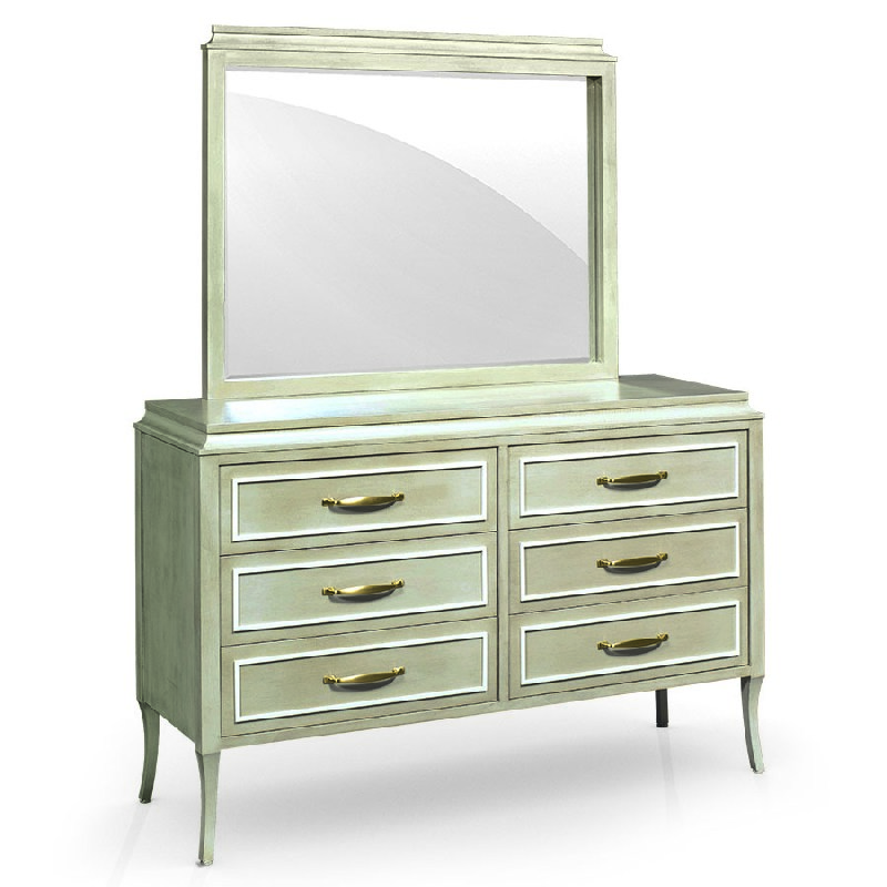 Simply Amish SMHAL-13A Haley 6 Drawer Dresser Mirror