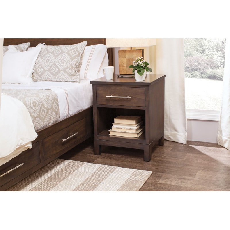 Simply Amish SNABR-09A1 Auburn Bay Nightstand with Opening