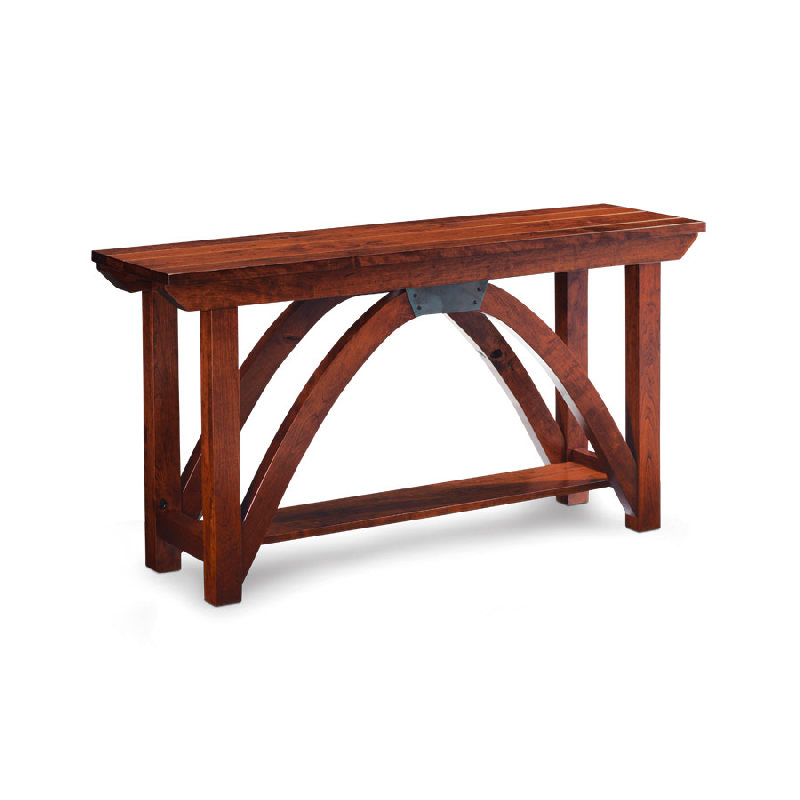 Simply Amish XK28-LOTRB-13A0 B and O Railroad Trestle Bridge Sofa Table Character Cherry