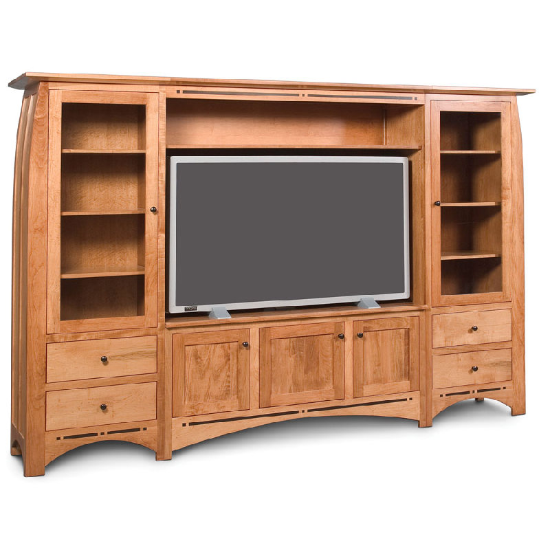 Simply Amish ECA765EC Aspen Wall Unit Entertainment Center with Inlay