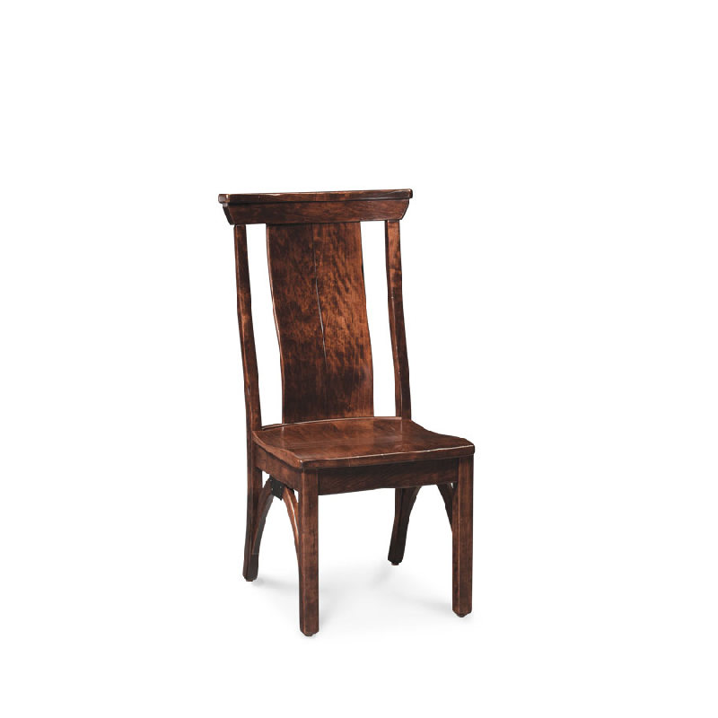 Simply Amish XK35B2-ECTRB-02A-W B and O Railroad Trestle Bridge Side Chair Wood Seat