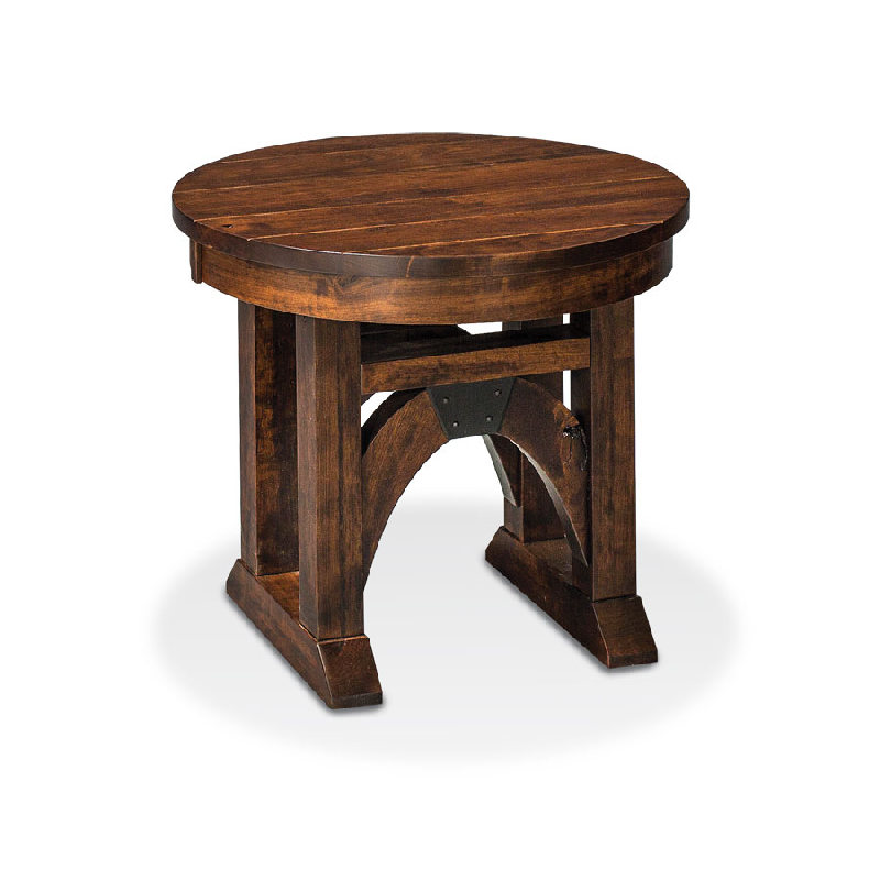 Simply Amish LOTRB-26C B and O Railroad Trestle Bridge Round End Table