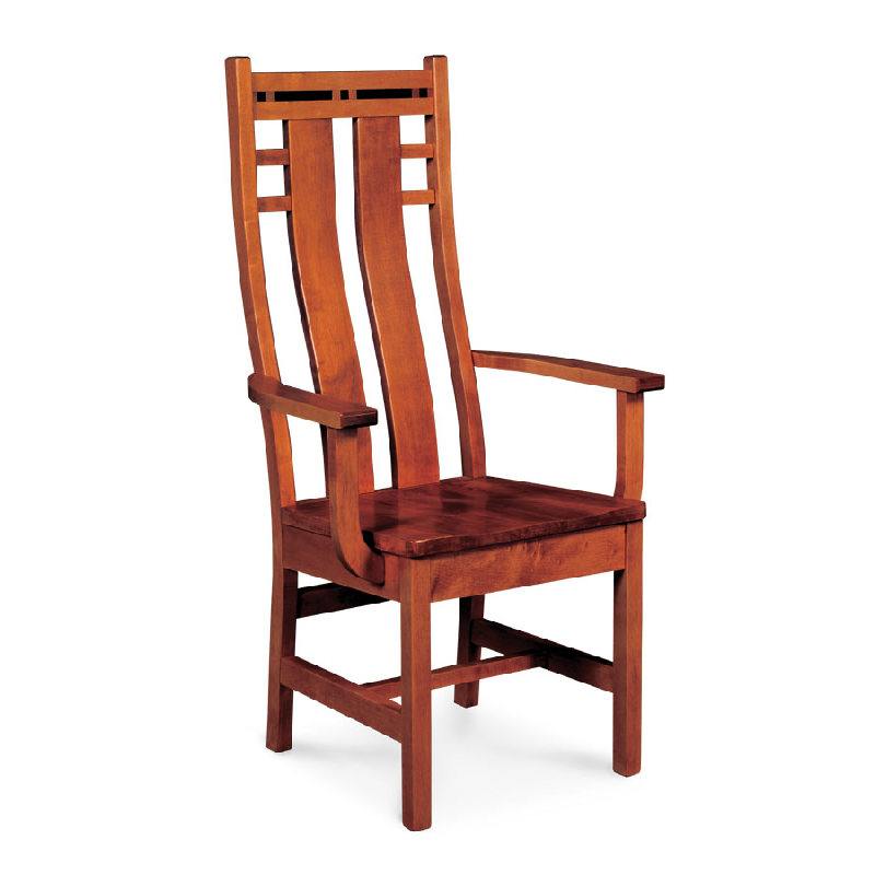 Simply Amish SACOLA Aspen Colorado Arm Chair with Inlay