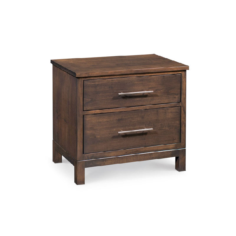 Simply Amish SNABR-02B4 Auburn Bay 2 Drawer Nightstand Extra Wide