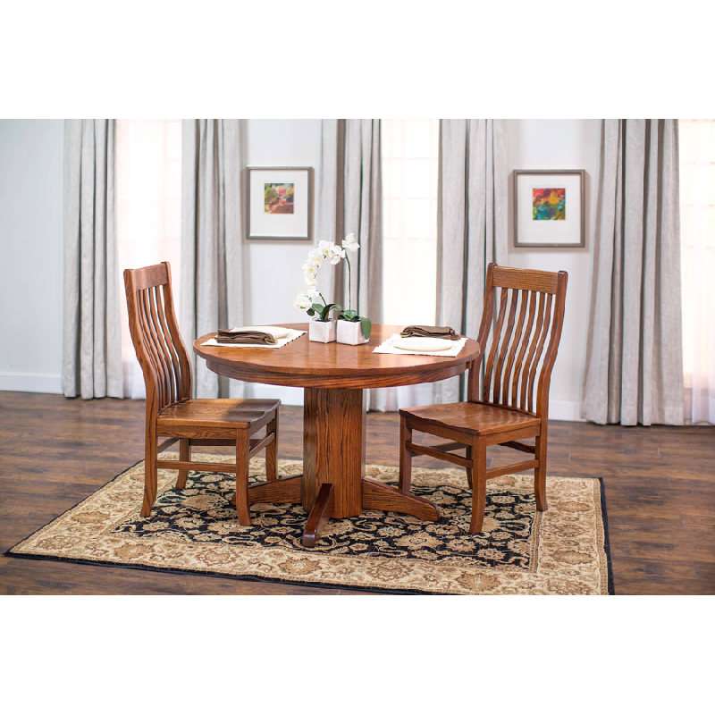 Simply Amish XO26-ETALB-F06D22C Express Round Table 48 inch 2 Leaves SATE 40 Oak 26 Michaels