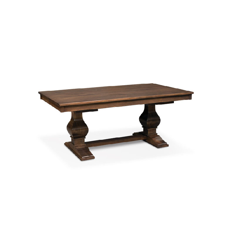 Simply Amish ETCRA-G01D Crawford Double Pedestal Table