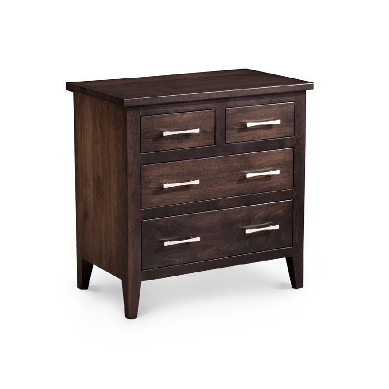 Simply Amish SNCRA-02D2 Crawford 4 Drawer Nightstand Extra Wide