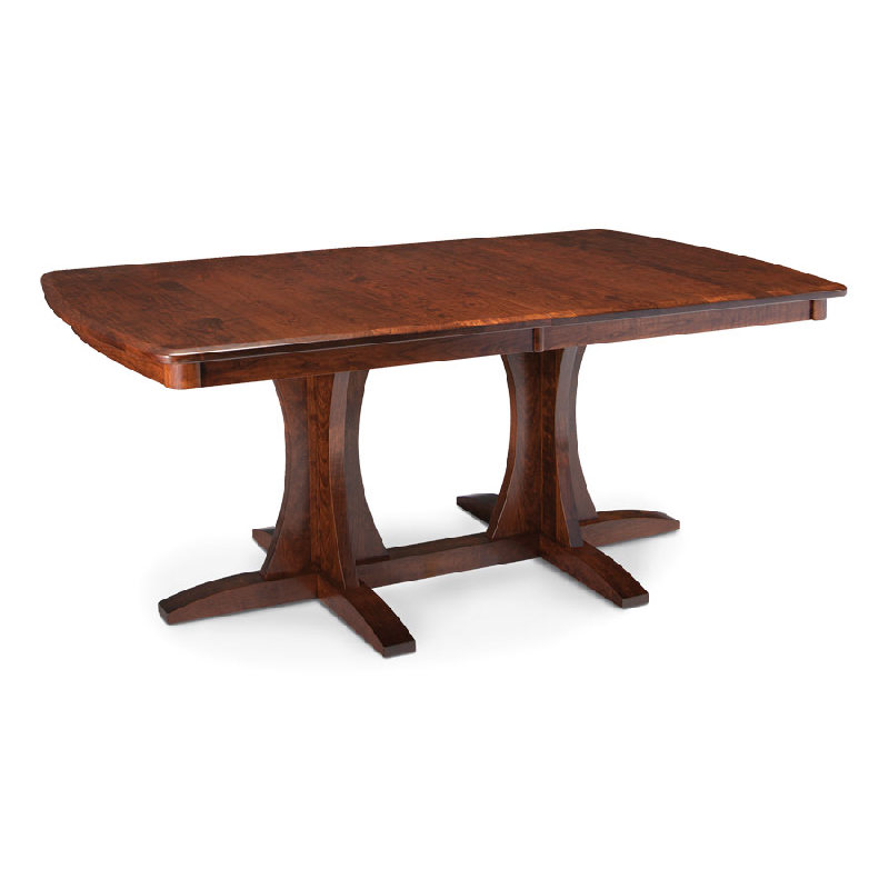 Simply Amish XS28-ETGRC-G05F16E Loft Double Pedestal Table 42 inch x 72 inch