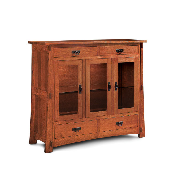 Simply Amish SCDCHU3G Hudson 3 Door Dining Cabinet with Glass Doors