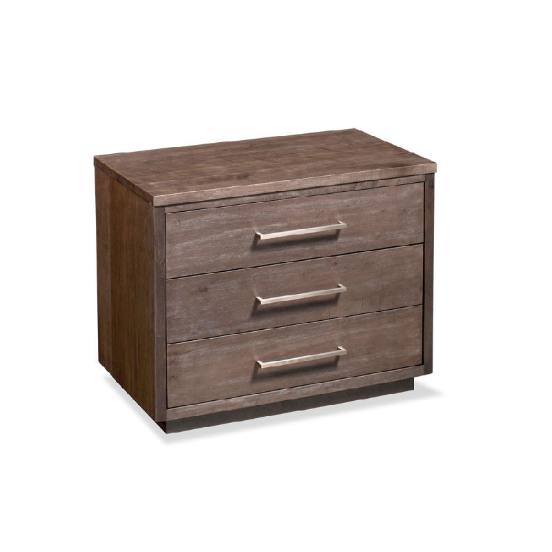 Simply Amish SNIRN-02C4 Ironwood 3 Drawer Nightstand Extra Wide